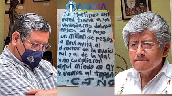 Raúl Ávila director de policía municipal y director de policía vial habrían recibido 1 MDP del CJNG