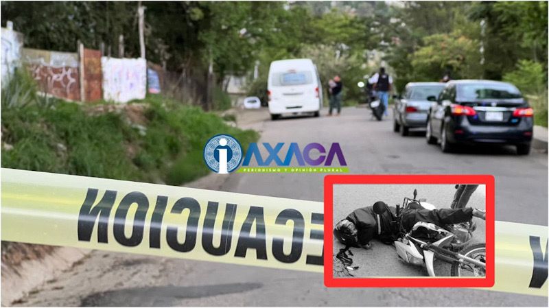 VIDEO: Identifican a motociclista ejecutado en San Martín Mexicapan, Oaxaca