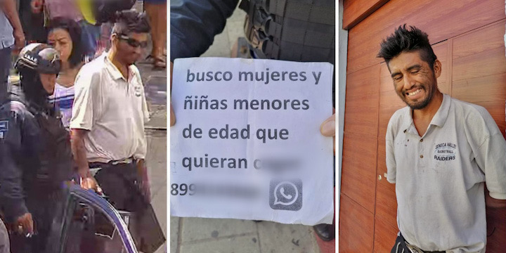 Detienen a depravado sujeto cuando pegaba carteles buscando menores y mujeres para encuentros sexuales