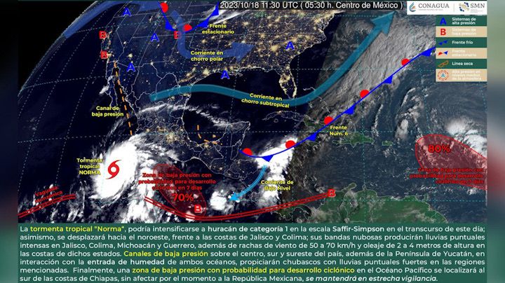 Seguirá el frío en Oaxaca, frente número 6 provocará vientos del Norte y bajas temperaturas