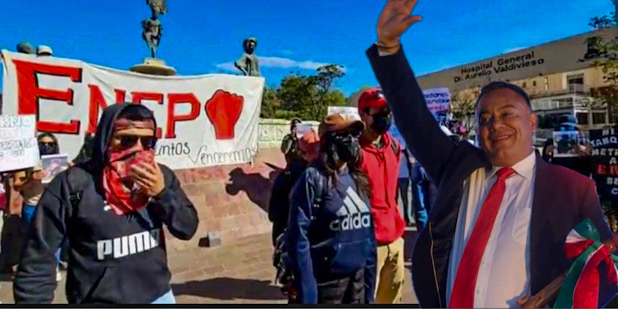 Chente Castellanos atenta contra estudiantes normalistas