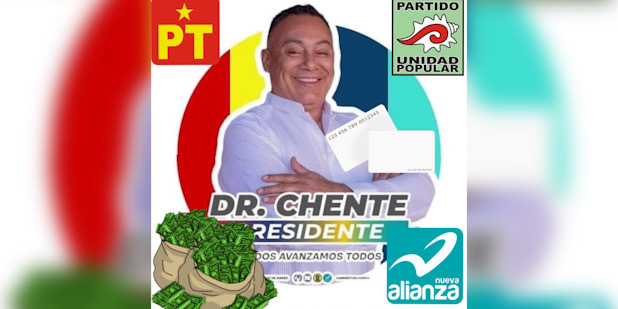 Ofrece Chente Castellanos 4,000 pesos por voto