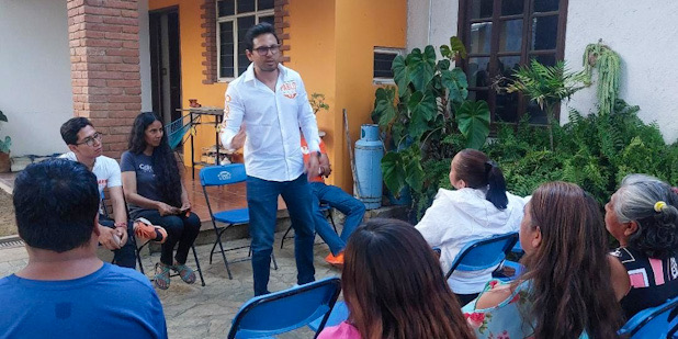 Se reuné Pablo Puga, candidato a presidente municipal de Oaxaca de Juárez con habitantes de San Luis Beltrán