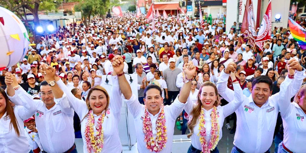 Más de 10 mil corazones latieron al himno de morena en el cierre de campaña de Juan Carlos García Márquez