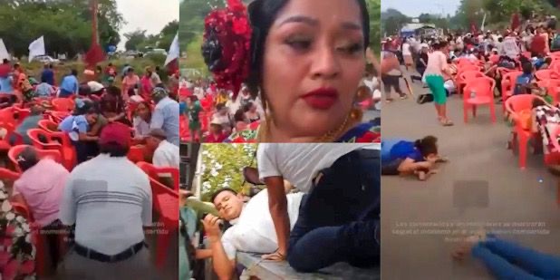 VIDEO: Balacera en cierre de campaña de candidata de Morena en Matías Romero deja un herido de bala
