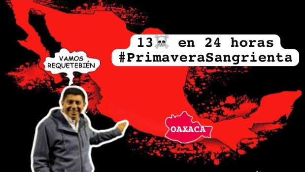 Martes Negro en Oaxaca: Al Menos una docena de Homicidios en 24 Horas, para el Gobernador el Béisbol importa más