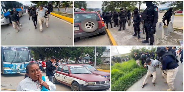 Identifican a los cinco detenidos por retener unidades de Citybus en Oaxaca