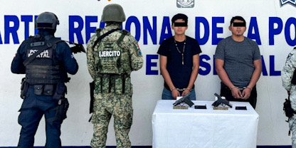 Aseguran armas y detienen a dos hombres en operativo “Juchitán Seguro”, Oaxaca