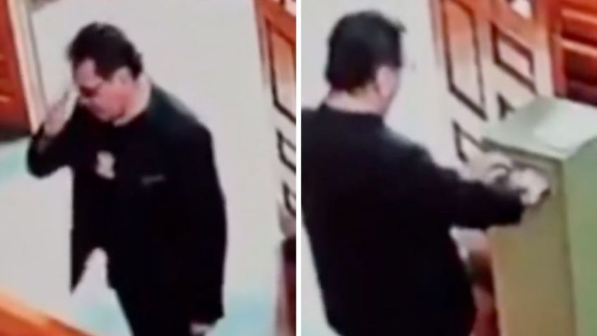 VIDEO: Se persignaba antes de robar: graban a hombre saqueando limosnas en iglesia de Lomas de Chapultepec