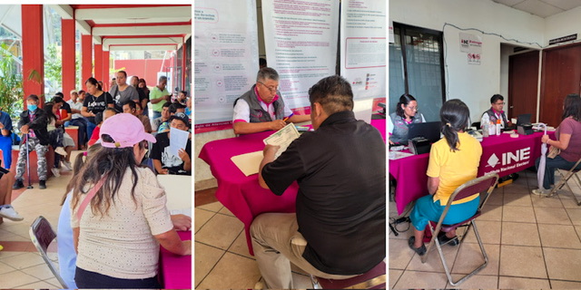 Acerca INE sus servicios a San Antonio de la Cal; servicios con apego a la ley y seguridad en trámites