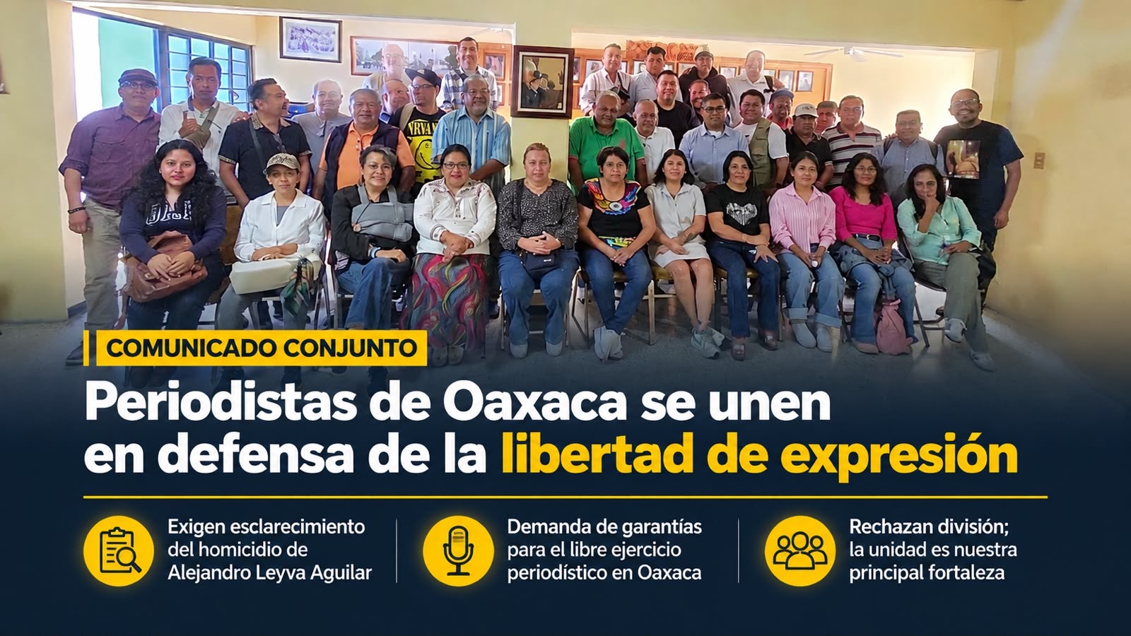 Organizaciones periodísticas y periodistas independientes de Oaxaca cierran filas en defensa de la libertad de expresión Organizaciones periodísticas y periodistas independientes de Oaxaca cierran filas en defensa de la libertad de expresión